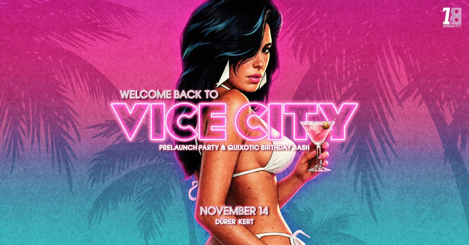 Welcome back to VICE CITY: Prelaunch party & Quixotic Birthday Bash - Dürer Kert // 11.14.